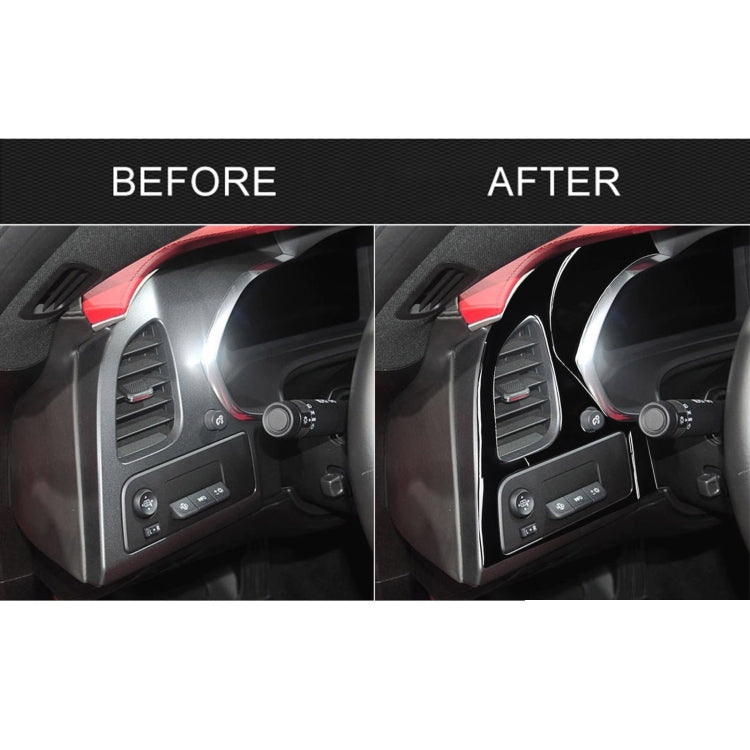 For Chevrolet Corvette C7 2014-2019 Car Left + Middle Air Outlet Panel Decorative Sticker, Left Drive, Left + Middle Air Outlet Panel