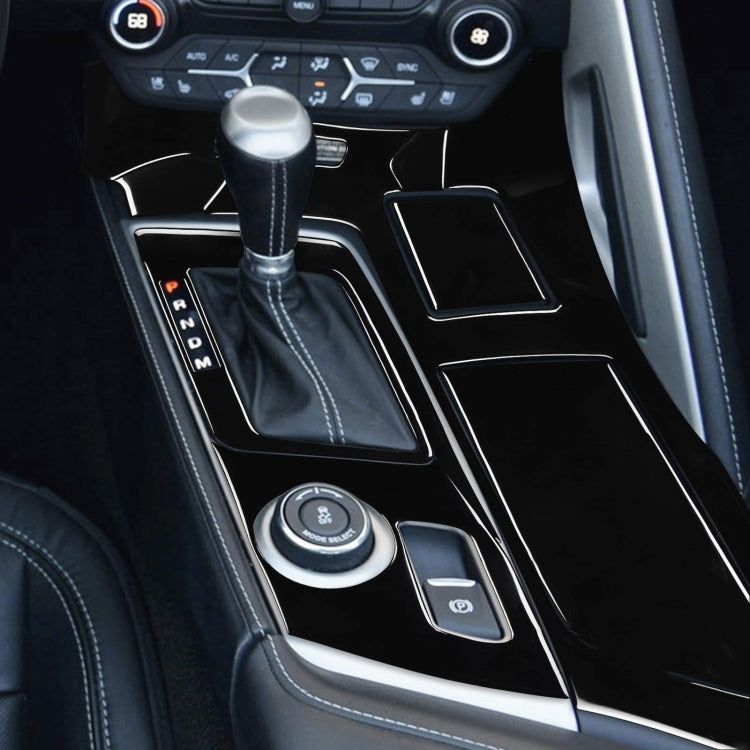For Chevrolet Corvette C7 2014-2019 11 in 1 Car Gear Water Cup Panel Decorative Sticker, Left Drive, Gear Water Cup Panel