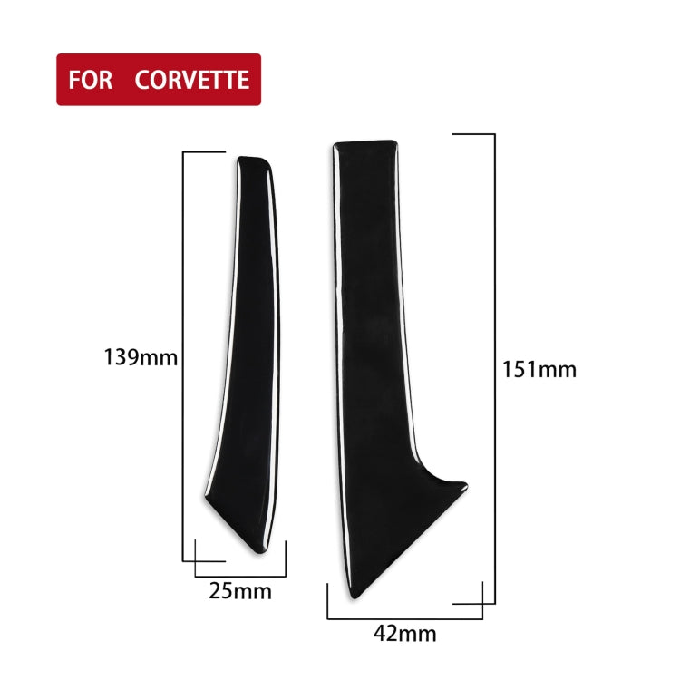 For Chevrolet Corvette C7 2014-2019 5 in 1 Car Central Handle Both Side Decorative Sticker, Left Drive, Central Handle Both Side