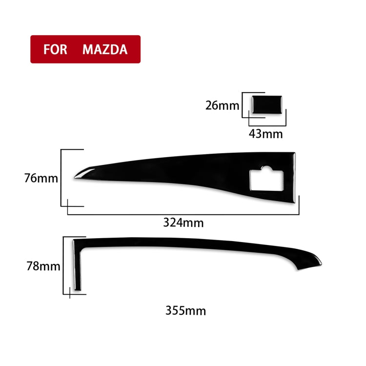 For Mazda 3 Axela 2010-2013 Car Central Display Screen with USB Decorative Sticker, Left Drive, Central Display Screen with USB, Left Drive