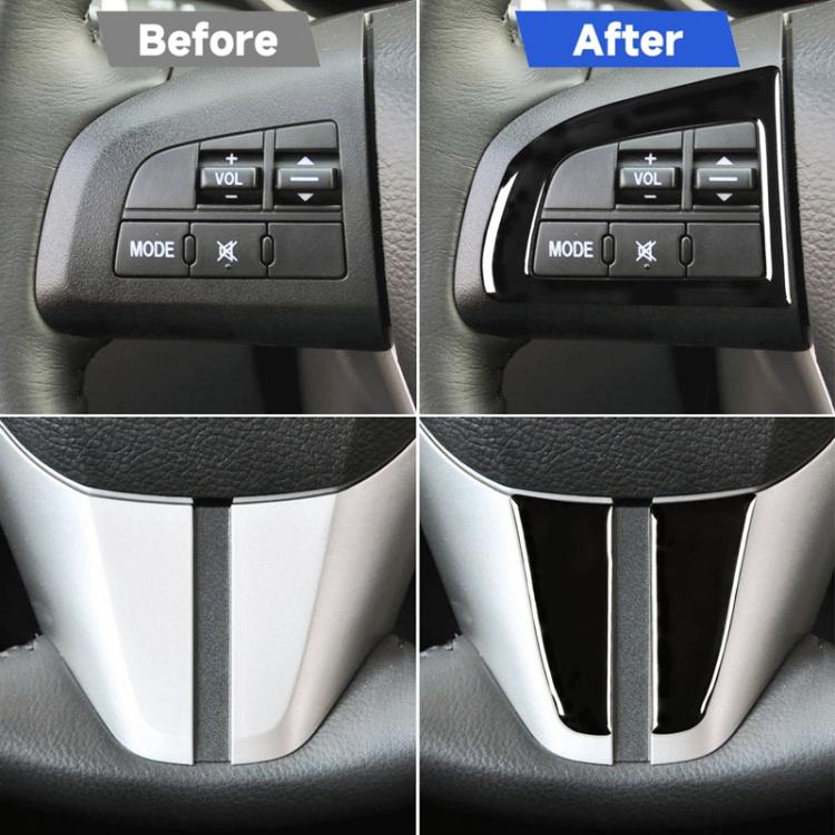 For Mazda 3 Axela 2010-2013 4 in 1 Car Steering Wheel Decorative Sticker, Left and Right Drive Universal, Steering Wheel