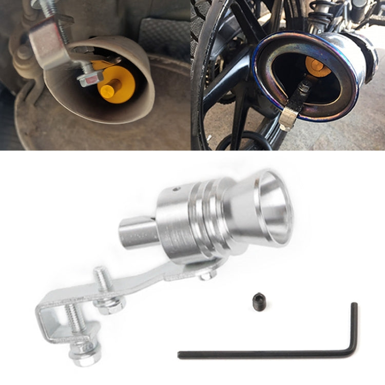 Universal Aluminum Turbo Sound Exhaust Muffler Pipe Whistle Car / Motorcycle Simulator Whistler, Size: L, Outside Diameter: 30mm, Size: L (Silver), Size: L (Black), Size: L (Gold), Size: L (Blue), Size: L (Red)