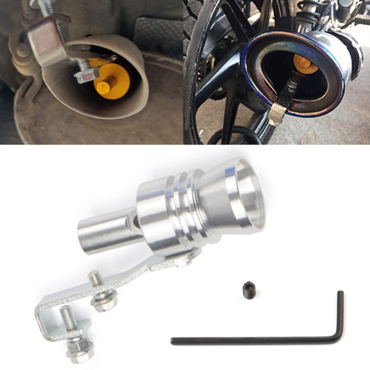 Universal Aluminum Turbo Sound Exhaust Muffler Pipe Whistle Car / Motorcycle Simulator Whistler, Size: XL, Outside Diameter: 35mm, Size: XL (Silver), Size: XL (Black), Size: XL (Gold), Size: XL (Blue), Size: XL (Red)