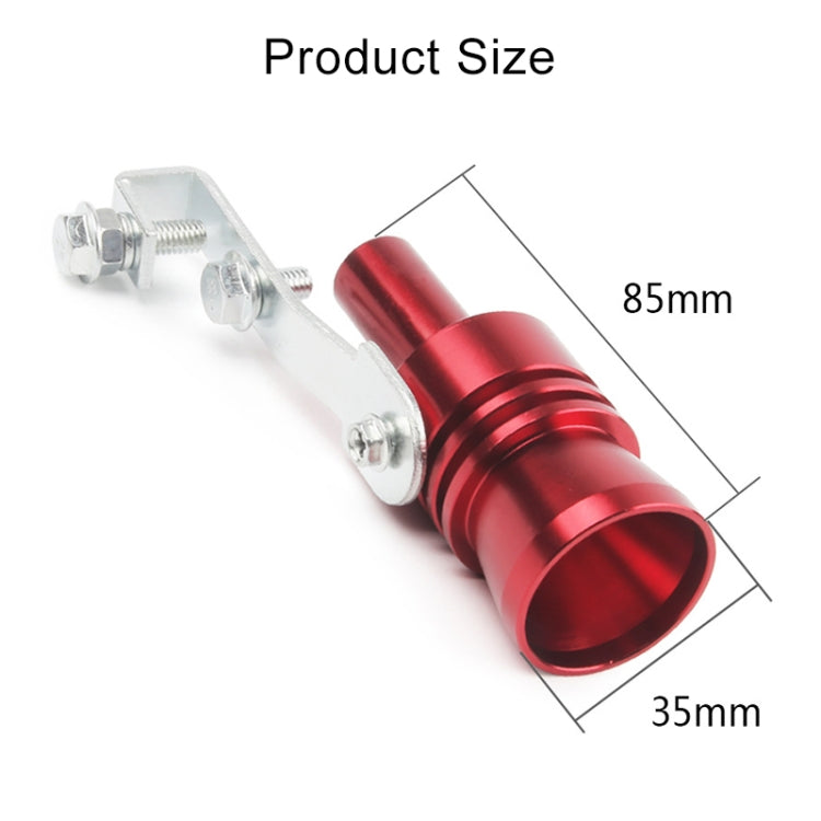 Universal Aluminum Turbo Sound Exhaust Muffler Pipe Whistle Car / Motorcycle Simulator Whistler, Size: XL, Outside Diameter: 35mm, Size: XL (Silver), Size: XL (Black), Size: XL (Gold), Size: XL (Blue), Size: XL (Red)