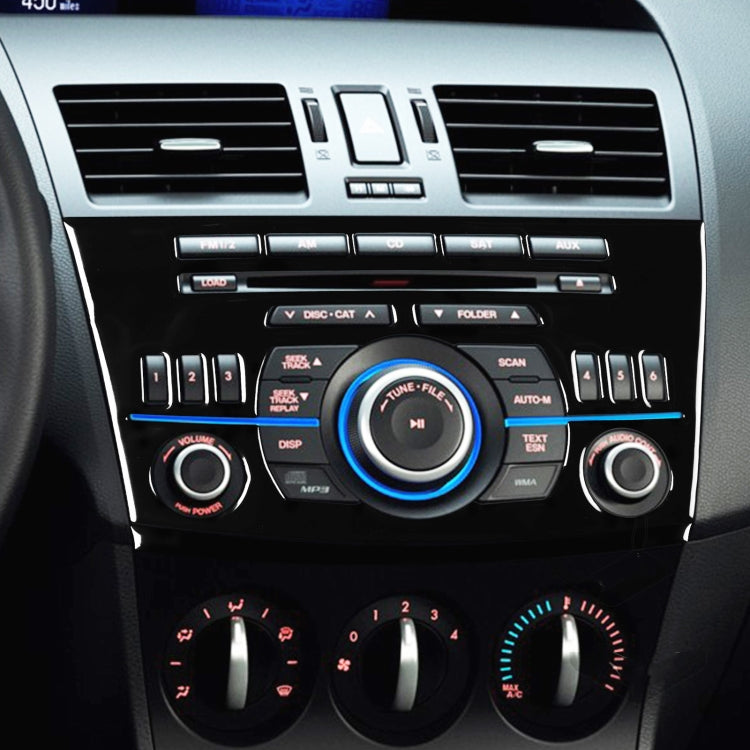 For Mazda 3 Axela 2010-2013 Car Radio Panel Decorative Sticker, Left and Right Drive Universal, Radio Panel