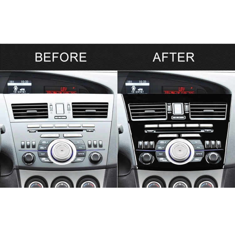 For Mazda 3 Axela 2010-2013 4 in 1 Car Central Control Radio Set A Decorative Sticker, Left Drive, Central Control Radio Set A, Left Drive