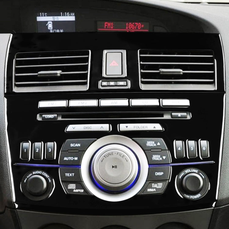 For Mazda 3 Axela 2010-2013 4 in 1 Car Central Control Radio Set B Decorative Sticker, Left Drive, Central Control Radio Set B, Left Drive
