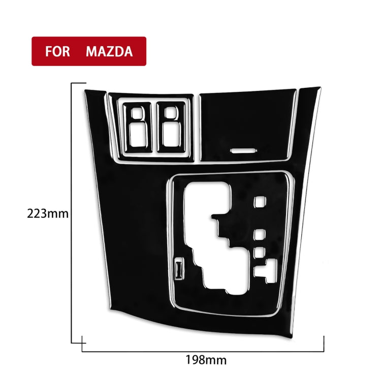 For Mazda 3 Axela 2010-2013 7 in 1 Car Gear Panel Set B Decorative Sticker, Right Drive, Gear Panel Set B, Right Drive