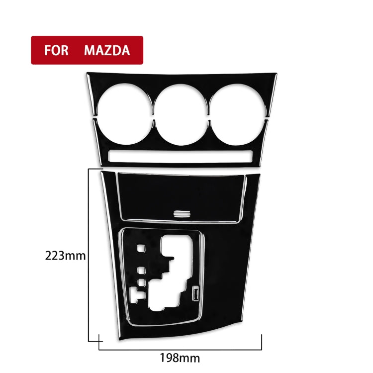 For Mazda 3 Axela 2010-2013 6 in 1 Car AC Gear Panel Set A Decorative Sticker, Left Drive, AC Gear Panel Set A, Left Drive