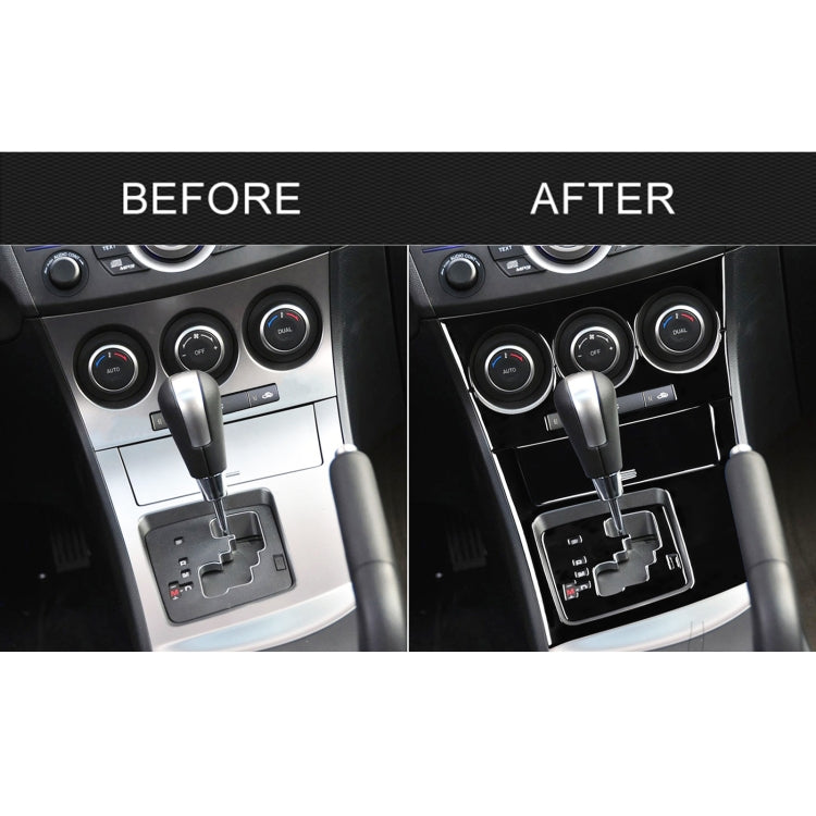 For Mazda 3 Axela 2010-2013 6 in 1 Car AC Gear Panel Set B Decorative Sticker, Left Drive, AC Gear Panel Set B, Left Drive
