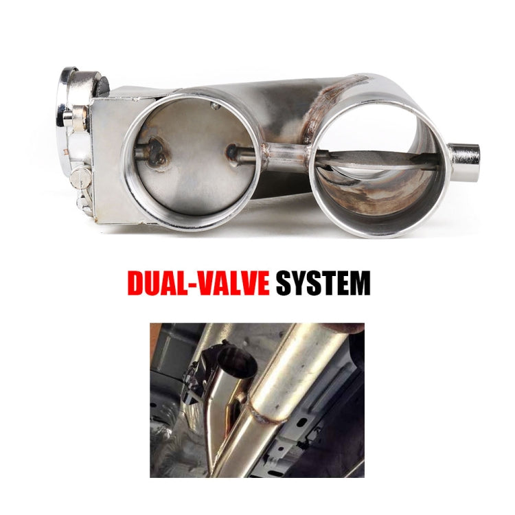 CNSPEED Y Shape 2 In 1 Car Remote Control Electric Exhaust Valve Pipe, Size: 2.25 inch, Size: 2.25 inch