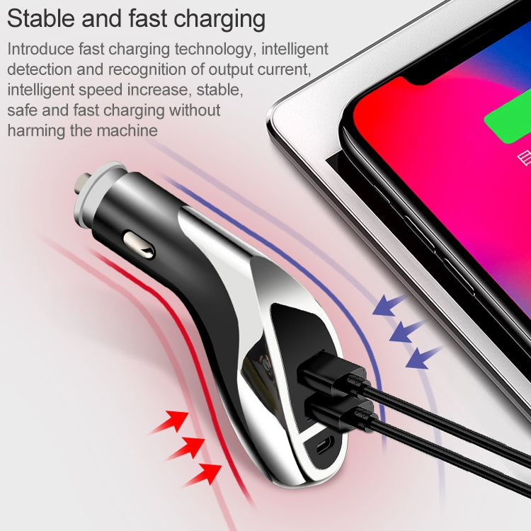 WLX-K1 QC3.0 Dual USB + Type-C Triple Car Charger