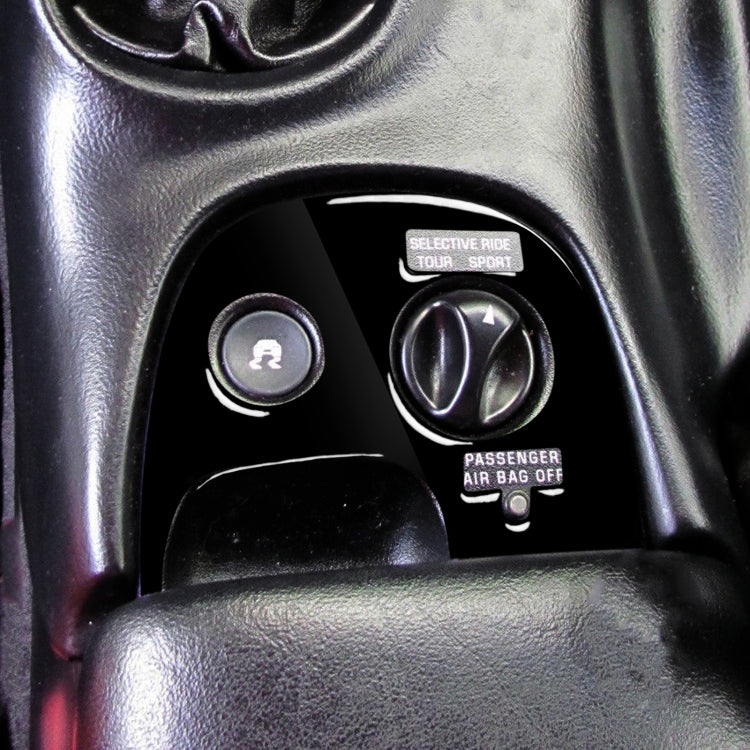 For Chevrolet Corvette C5 2000-2004 Car Lower Console B with Traction Control Decorative Sticker, Left Drive, Lower Console B with Traction Control