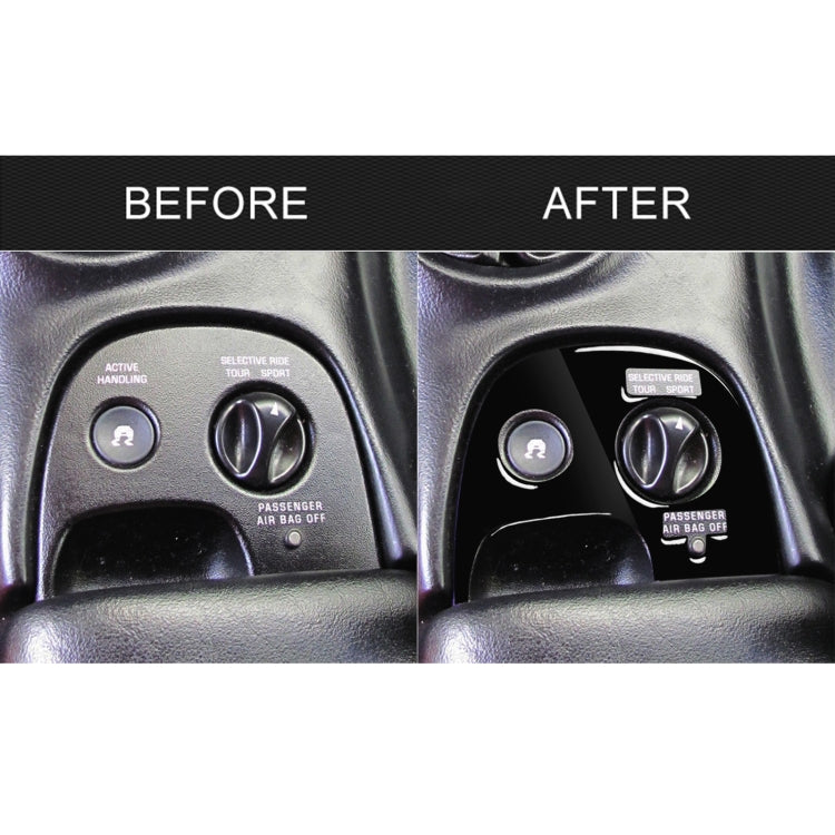 For Chevrolet Corvette C5 2000-2004 Car Lower Console B with Traction Control Decorative Sticker, Left Drive, Lower Console B with Traction Control