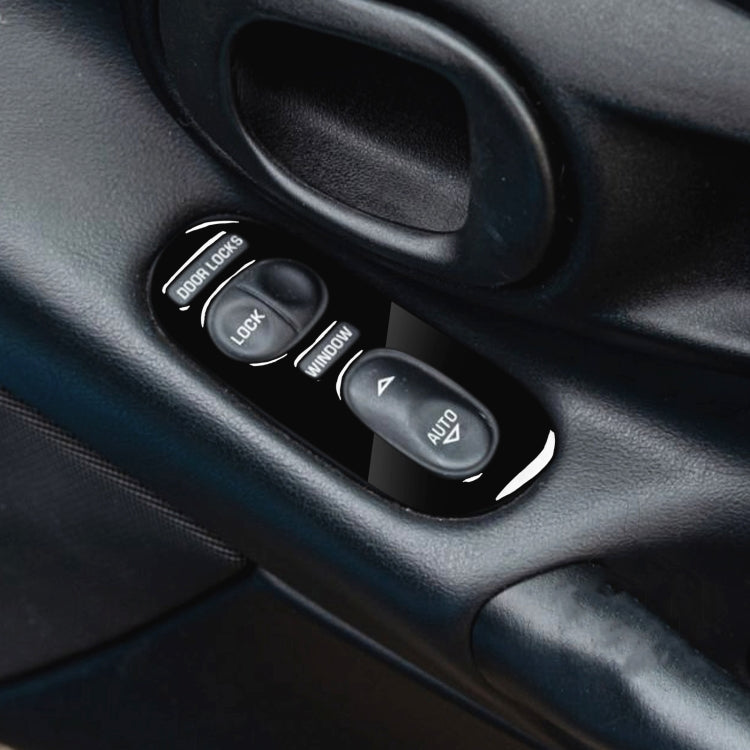 For Chevrolet Corvette C5 1998-2004 2 in 1 Car Door Control Panel Decorative Sticker, Left Drive, Door Control Panel