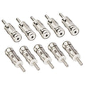 10pcs Car Vehicles Radio Stereo Aerial Antenna Mast Male Adapter DIN Connector Plug, DIN Connector Plug