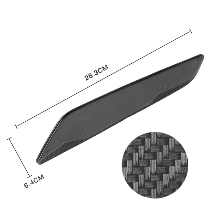Car ABS Fender Decorative Sticker for BMW 5 Series 525Li 530Li, Carbon Fiber Texture, Carbon Fiber Texture