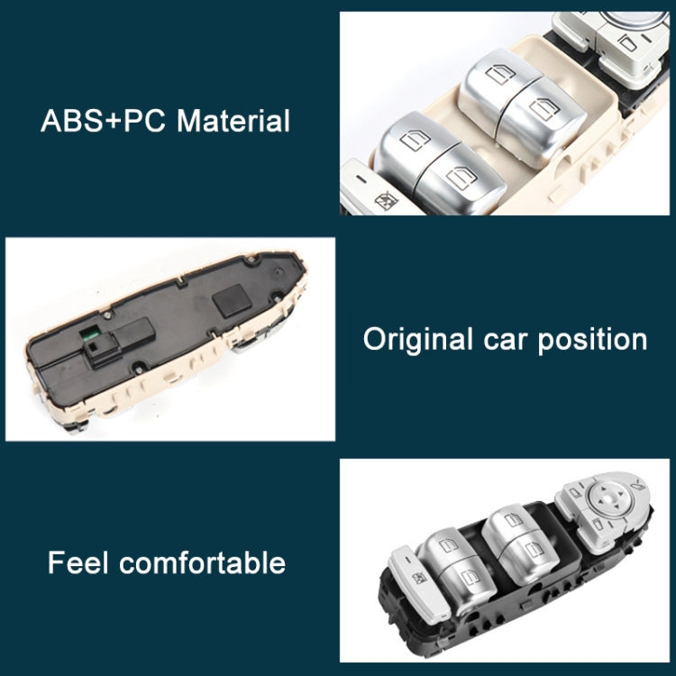Car Auto Electronic Window Master Control Switch Button for Mercedes-Benz C Class W205 2015-2021, For Mercedes-Benz C Class (Beige), For Mercedes-Benz C Class (Brown), For Mercedes-Benz C Class (Black)