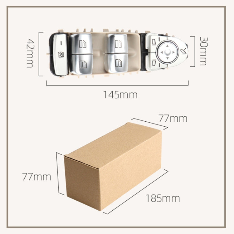 Car Auto Electronic Window Master Control Switch Button for Mercedes-Benz C Class W205 2015-2021, For Mercedes-Benz C Class (Beige), For Mercedes-Benz C Class (Brown), For Mercedes-Benz C Class (Black)