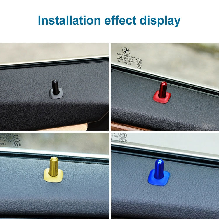 Car Door Latch Pin Door Screw Knob Cap Cover Trim for BMW F10, Left and Right Driving, For BMW F10 (Black)