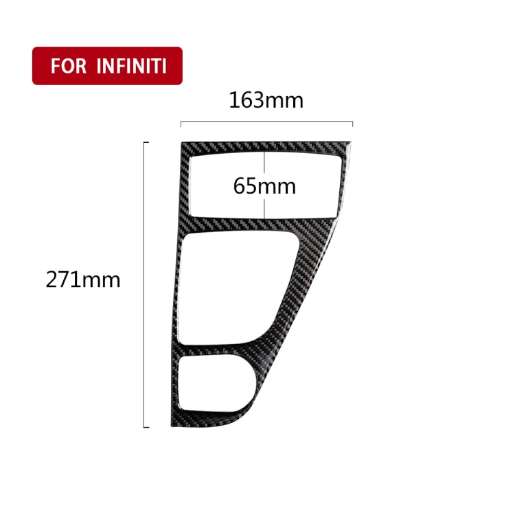 Car Left Drive Carbon Fiber Gear Shift Decorative Sticker for Infiniti Q50 / Q60 2014-2020, Gear Shift