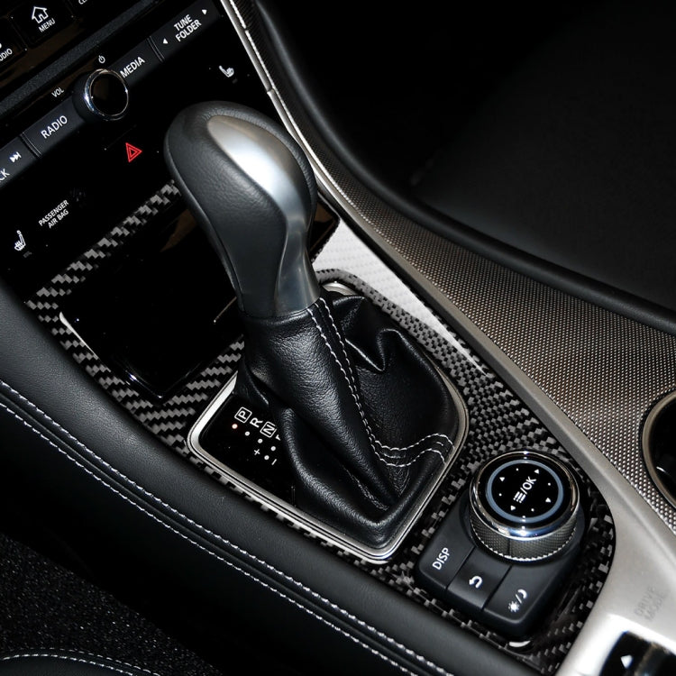 Car Left Drive Carbon Fiber Gear Shift Decorative Sticker for Infiniti Q50 / Q60 2014-2020, Gear Shift