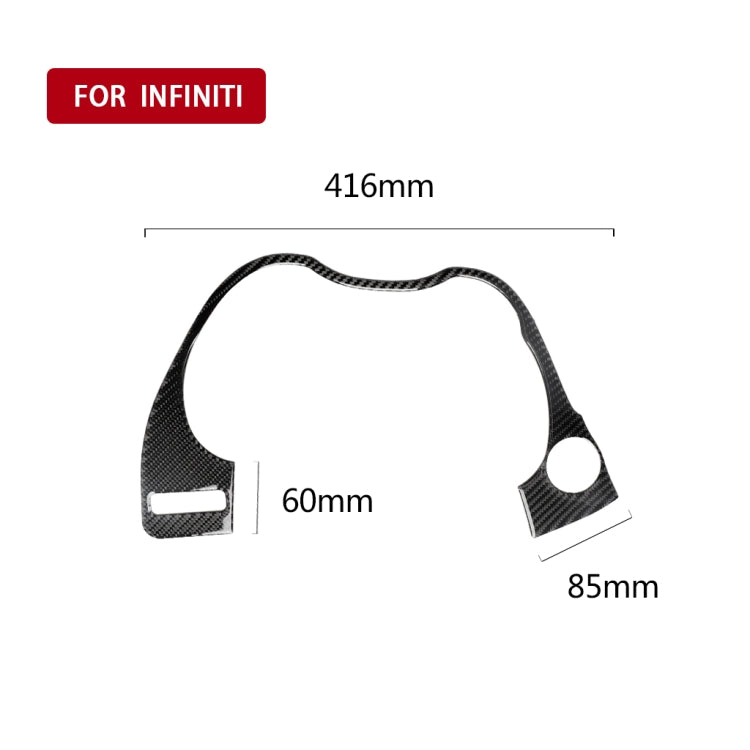 Car Carbon Fiber Dashboard Decorative Sticker for Infiniti Q50 / Q60 2014-2020, Left Drive, Dashboard