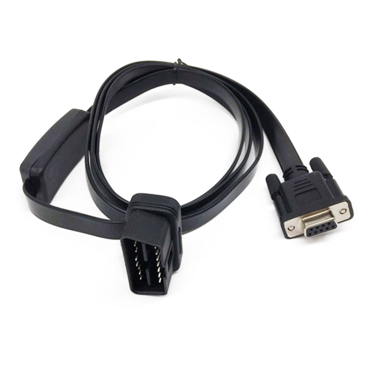 Car OBD Extended Diagnostic Tool OBD2 16PIN to DB9 Serial RS232 Cable with Switch, OBD Extended Diagnostic Tool