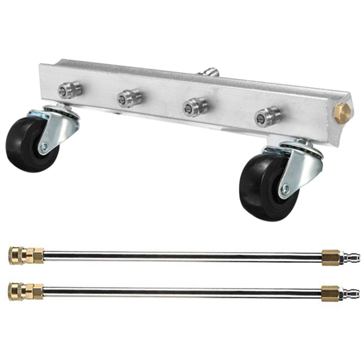Car Body Chassis Car High Pressure Washing Machine Car Bottom Water Washing Machine 4 Nozzle Cleaner Set, Extension Rod Length: 34cm, with Extension Rod