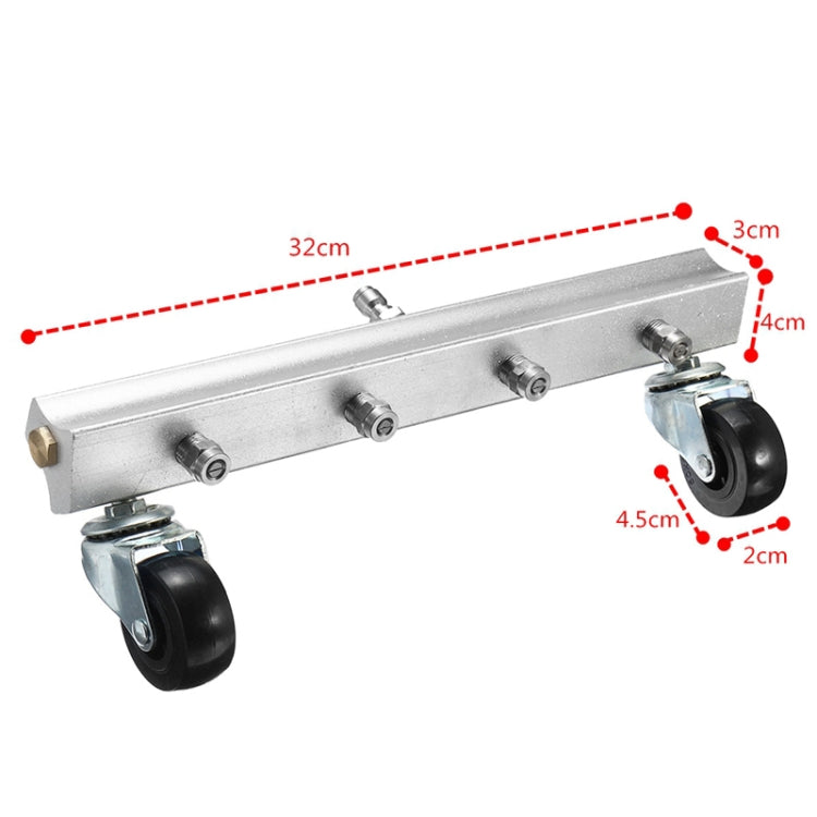 Car Body Chassis Car High Pressure Washing Machine Car Bottom Water Washing Machine 4 Nozzle Cleaner Set, Extension Rod Length: 34cm, with Extension Rod