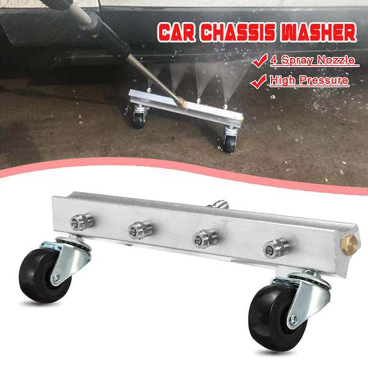 Car Body Chassis Car High Pressure Washing Machine Car Bottom Water Washing Machine 4 Nozzle Cleaner Set, Extension Rod Length: 34cm, with Extension Rod
