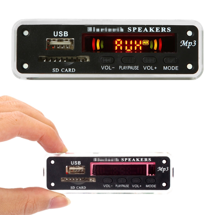 Car Color Screen 12V Audio MP3 Player Decoder Board FM Radio SD Card USB, with Bluetooth Function & Remote Control, 12V