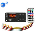 Car 5V Color Screen Display Bluetooth 5.0 Audio MP3 Player Decoder Board FM Radio TF Card USB 3.5mm AUX, with Remote Control, 5V