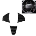 3 in 1 Car Carbon Fiber Steering Wheel Button Decorative Sticker for Honda Fit, Left and Right Drive Universal, For Honda Fit(A)