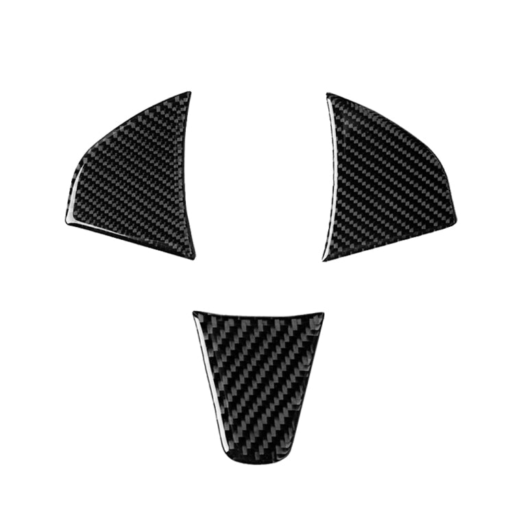 3 in 1 Car Carbon Fiber Steering Wheel Button Decorative Sticker for Honda Fit, Left and Right Drive Universal, For Honda Fit(A)