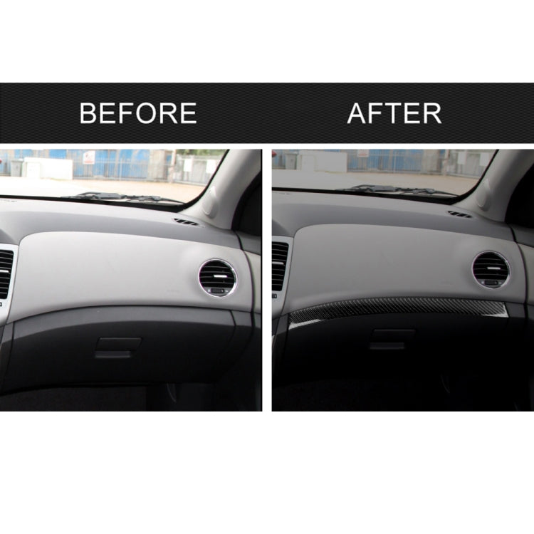 Car Carbon Fiber Dashboard Decorative Stripe for Chevrolet Cruze 2009-2015, Left Drive, Dashboard