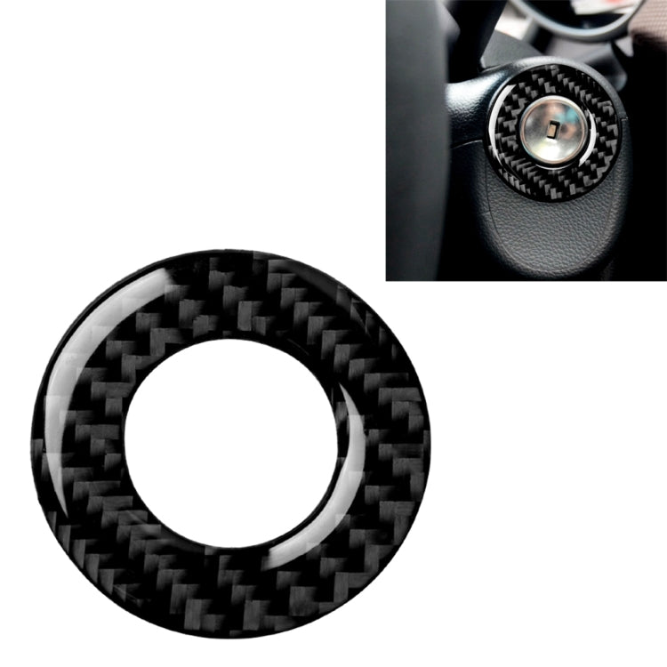Car Carbon Fiber Lighter Key Ring Decorative Sticker for Chevrolet Cruze 2009-2015, Left and Right Drive Universal, Lighter Key Ring