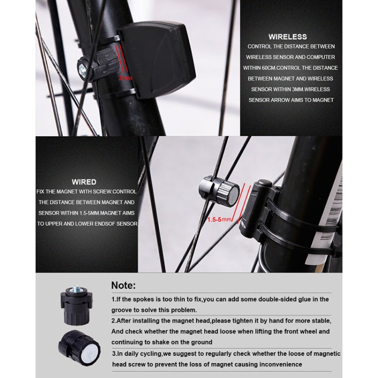 2.8 inch English Wireless Waterproof Cycle Computer LCD Odometer Speedometer with Extension Holder, Wireless with Extension Holder