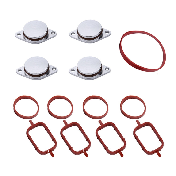 4x33mm Car Swirl Flap Air Intake Aluminum Gasket Remove Repair Kit, 33mm (Silver)
