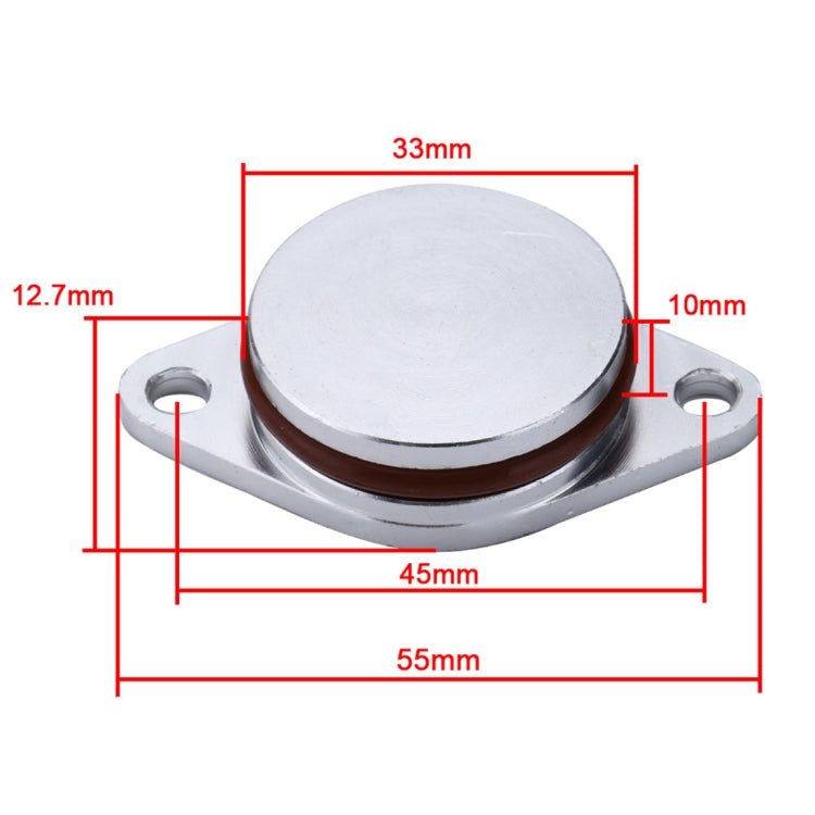 4x33mm Car Swirl Flap Air Intake Aluminum Gasket Remove Repair Kit, 33mm (Silver)