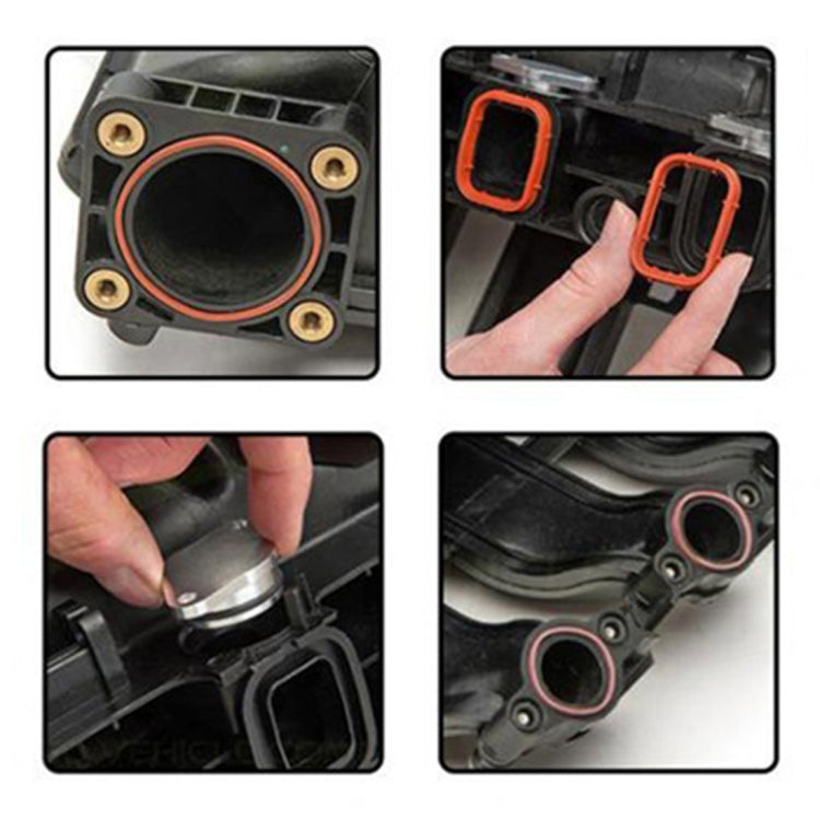 4x33mm Car Swirl Flap Air Intake Aluminum Gasket Remove Repair Kit, 33mm (Silver)