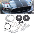 XH-6041 Car Universal Modified Aluminum Alloy Engine Hood Lock Cover, XH-6041(Black), XH-6041(Blue), XH-6041(Red)