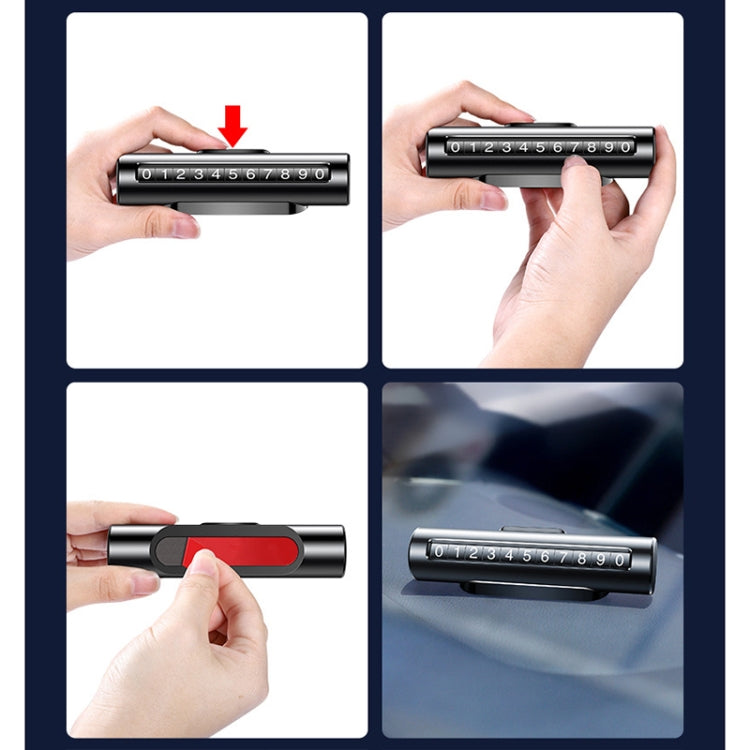 Car Metal Roller Creative Temporary Parking Card Parking Number Card, Metal Roller (Silver Grey), Metal Roller(Black), Metal Roller(Red), Metal Roller(Silver)