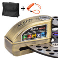 Motorcycles / Bicycle Anti-theft Lock Alarm Disc Brakes Lock with Cable and Bag, 8307 (Bronze)