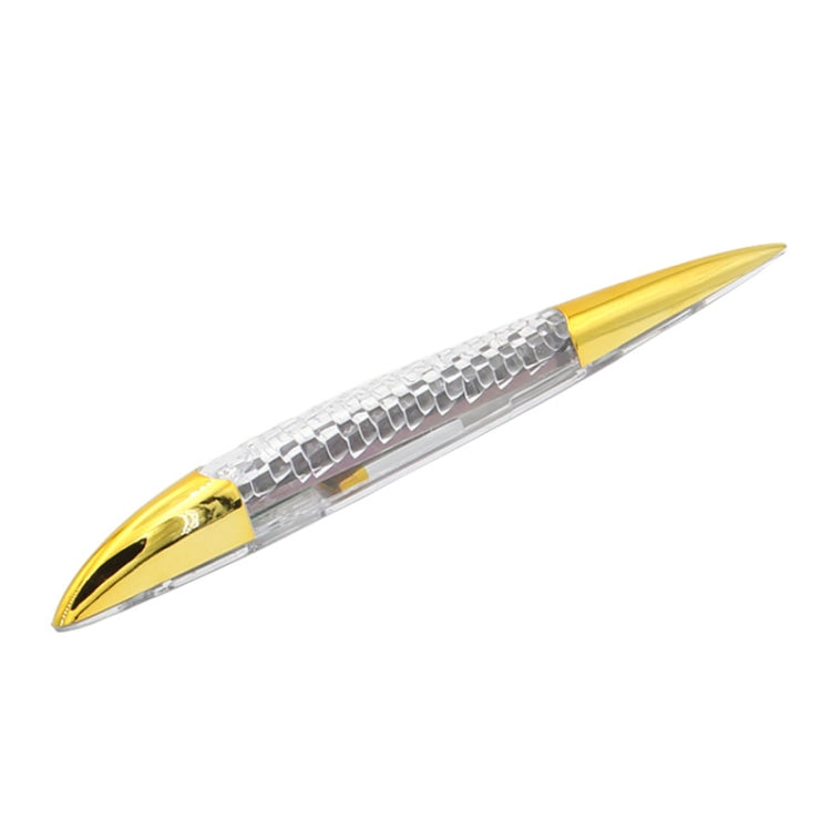 Car Solar Shark Gill Warning Lights Car Door Anti-collision Rear-end Collision LED Dlashing Lamp, Mode: Constant Bright + Flashing, Constant Bright + Flashing (Gold)