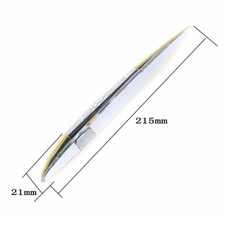 Car Solar Shark Gill Warning Lights Car Door Anti-collision Rear-end Collision LED Dlashing Lamp, Mode: Constant Bright + Flashing, Constant Bright + Flashing (Gold)