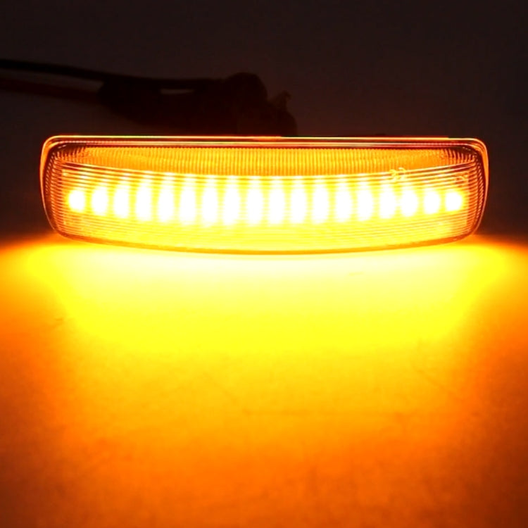 2 PCS DC12V / 3W Car LED Dynamic Blinker Side Lights Flowing Water Turn Signal Light for Land Rover, Amber Light, For Land Rover