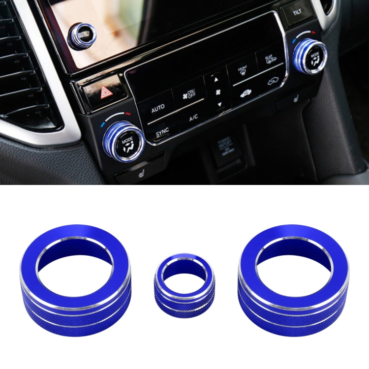 3 PCS Car Metal Air Conditioner Knob Case for Honda AVANCIER / URV, For Honda AVANCIER / URV (Blue), For Honda AVANCIER / URV (Red)