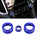 3 PCS Car Metal Air Conditioner Knob Case for Honda AVANCIER / URV, For Honda AVANCIER / URV (Blue), For Honda AVANCIER / URV (Red)