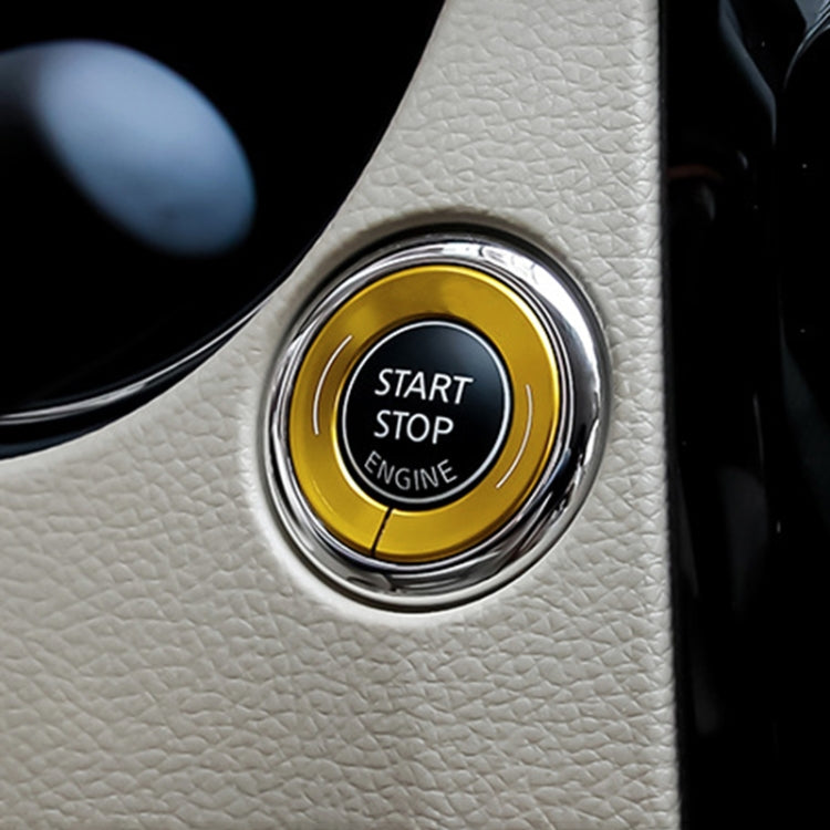 Car Engine Start Key Push Button Ring Trim Metal Sticker Decoration for Nissan X-TRAIL, For Nissan X-TRAIL